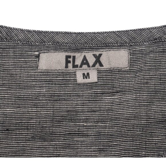 Flax Oversized Vest Woven Linen Buttons Pockets M - Picture 4 of 8